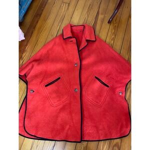 Olympics 1964 Mens Austrian Ski‎ Team Red boiled Wool  Cape sz 42 Tiroler Loden